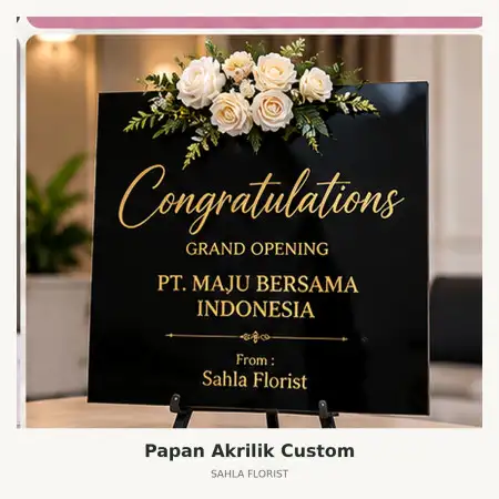 Papan Bunga Akrilik Pekanbaru